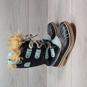 Sorel Kids Youth Tofino Tall Leather Duck Boots shoes sz 2